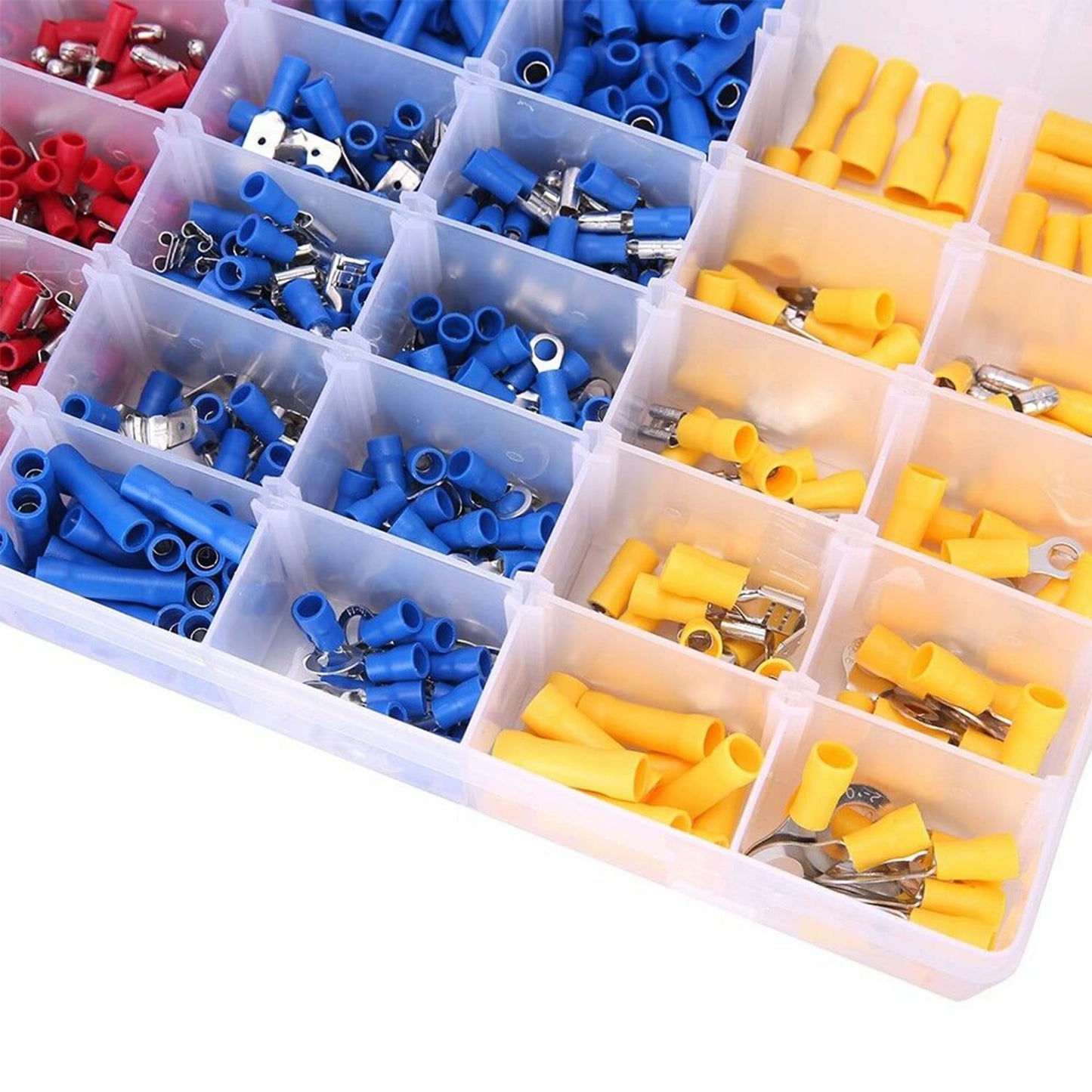 720PCS Crimp Connectors Male and Female Assorted Insulated Crimp Terminals Electrical Connectors Electrical Terminals Ring Fork Wire Connectors