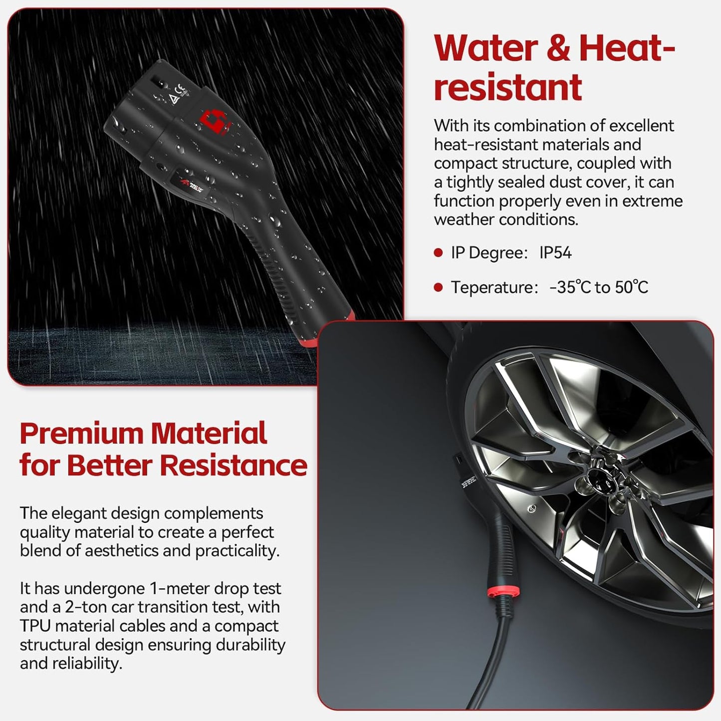 Type 2 to Type 2 EV Charging Cable 22kW 32A - 3 Phase | 480V | RCM Certified 5m TPU Cable Compatible with Tesla/BYD/BMW/MG/KIA Electric Vehicle Car Charging Cable