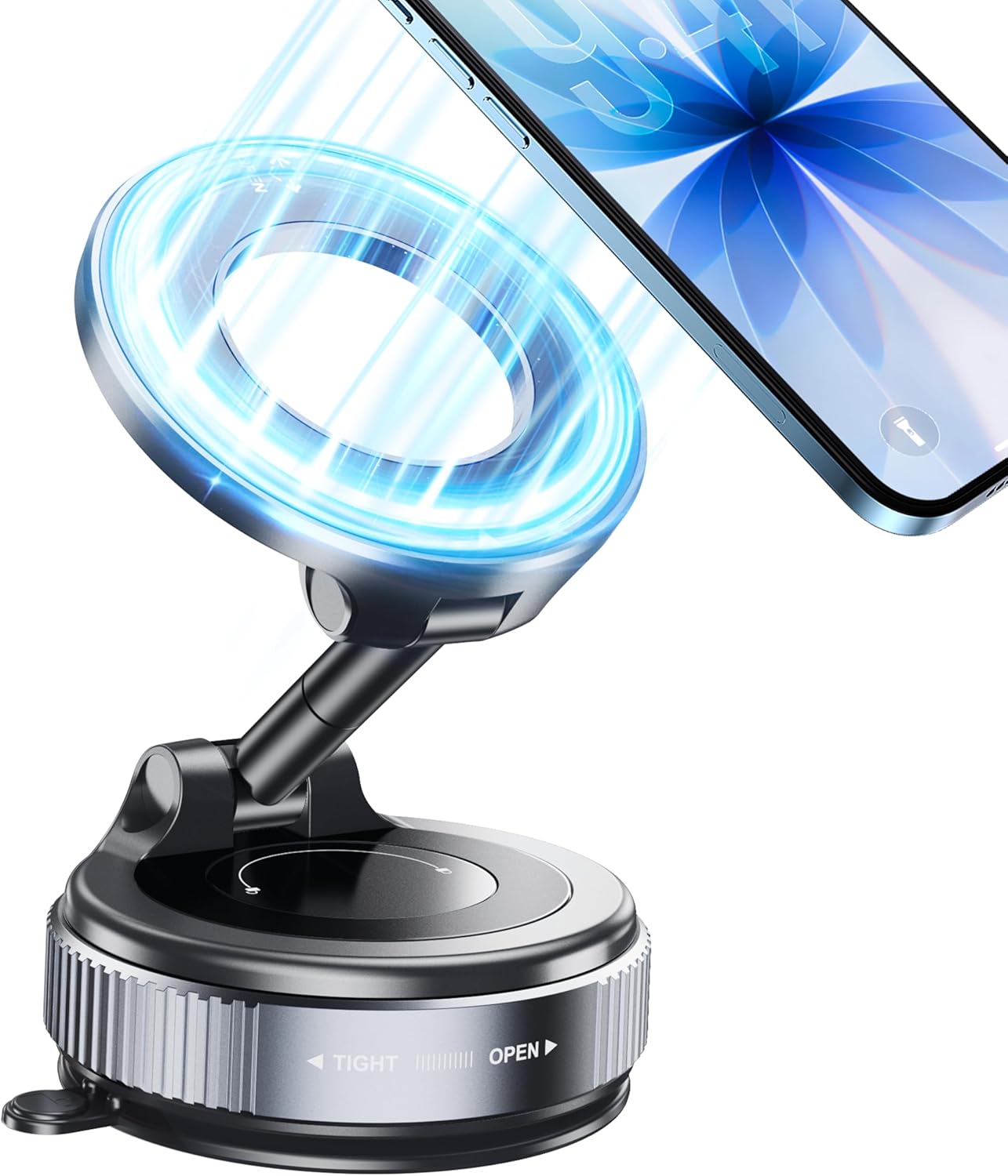 Car Phone Holder for Magsafe - 360° Adjustable Magnetic Suction Cup Phone Mount for iPhone 17 16 15 14 13 12 Series, Dashboard & Windshield