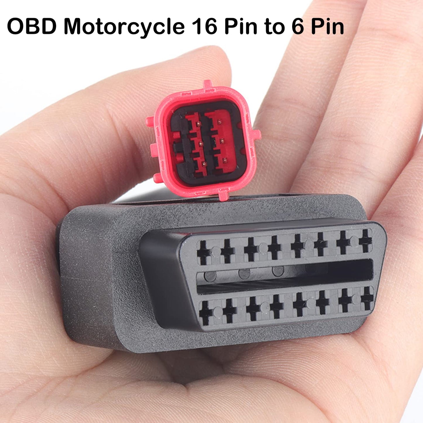 Motorcycle 6 Pin to OBDII 16 Pin Adapter Cable - OBD2 Diagnostic Cable Compatible With Yamaha Honda