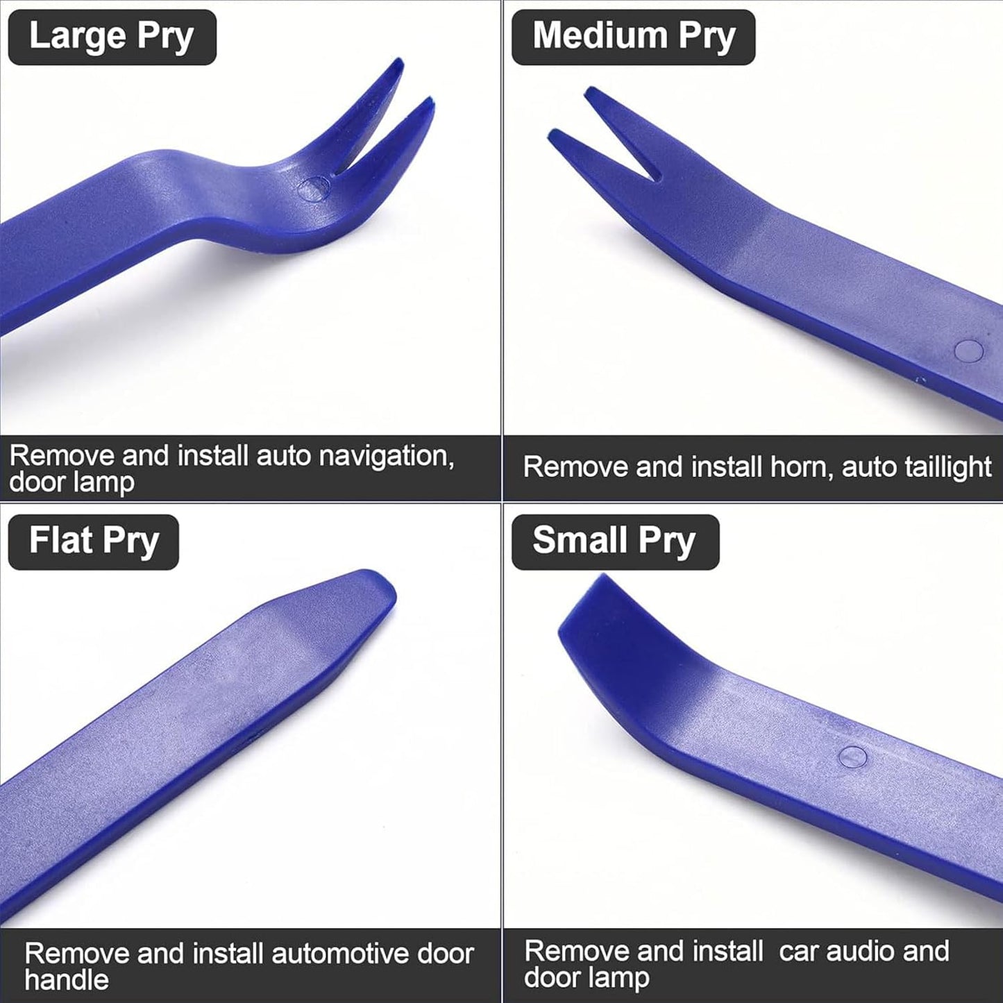 Trim Removal Tool Kit, No Scratch Plastic Pry Tool Set for Car Panel, Fastener Clips Removal, Automotive Upholstery Pliers, Interior Removal & Installation Pry Tools(5pcs)