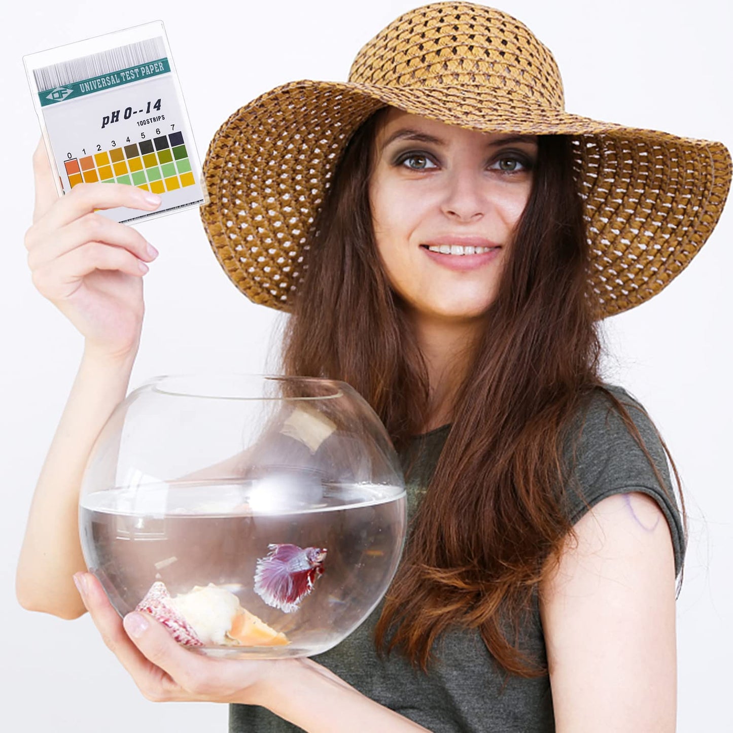 100PCS pH Test Strips 0-14, Fast & Accurate Aquarium Water Testing Kit and pH Tester – Litmus Paper for Fish Tank, Pond, Drinking Water, Soil, Hot Tub, Pool (pH Strips for Water Testing)