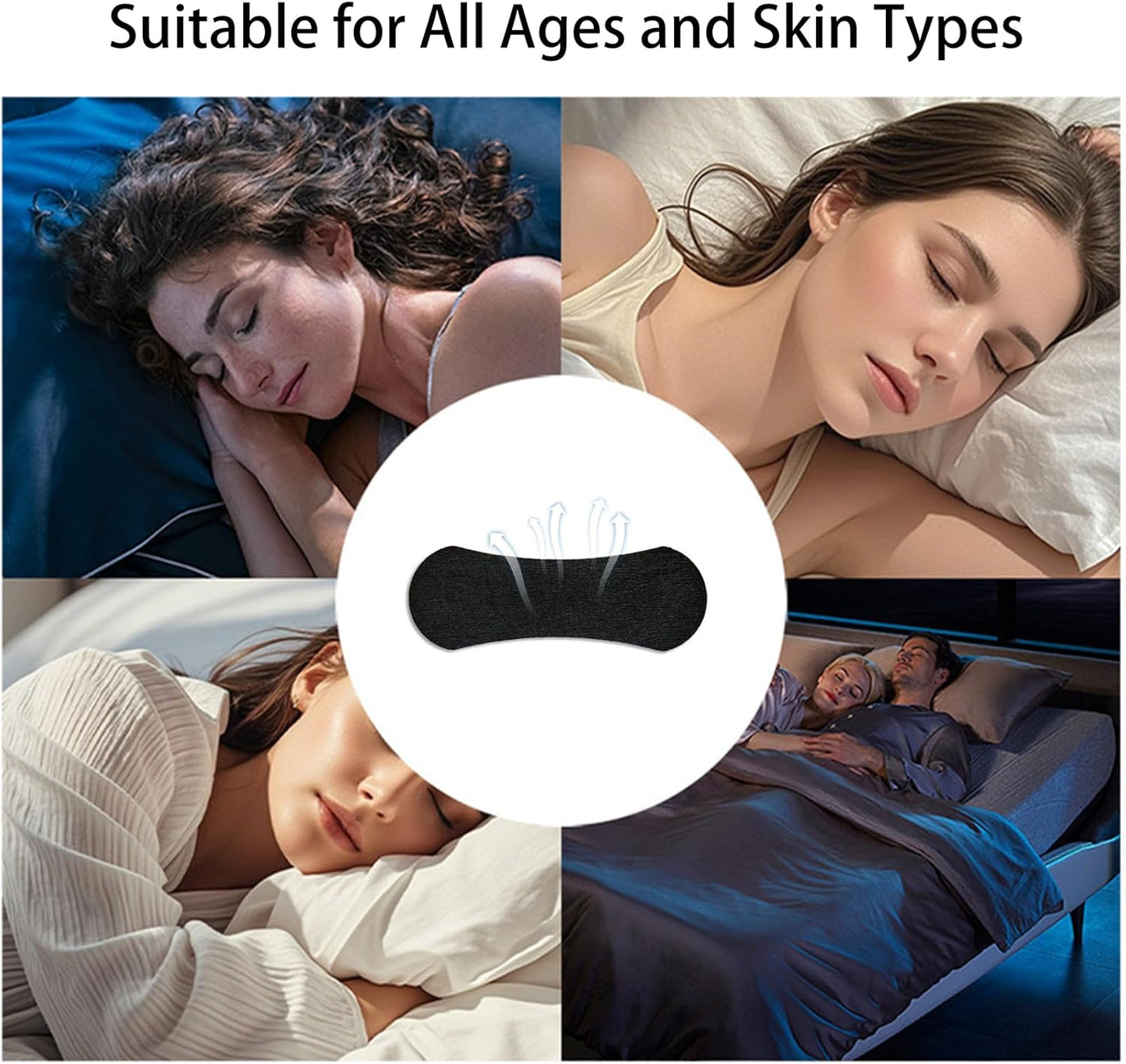Nose Strips, Nasal Strips for Sleeping (60 Count) - Anti Snoring Nose Strips for Breathing for Sleeping Stop Snoring Aids for Men Women Nose Breathing Strips, Reduce Snoring, Improve Sleep Quality