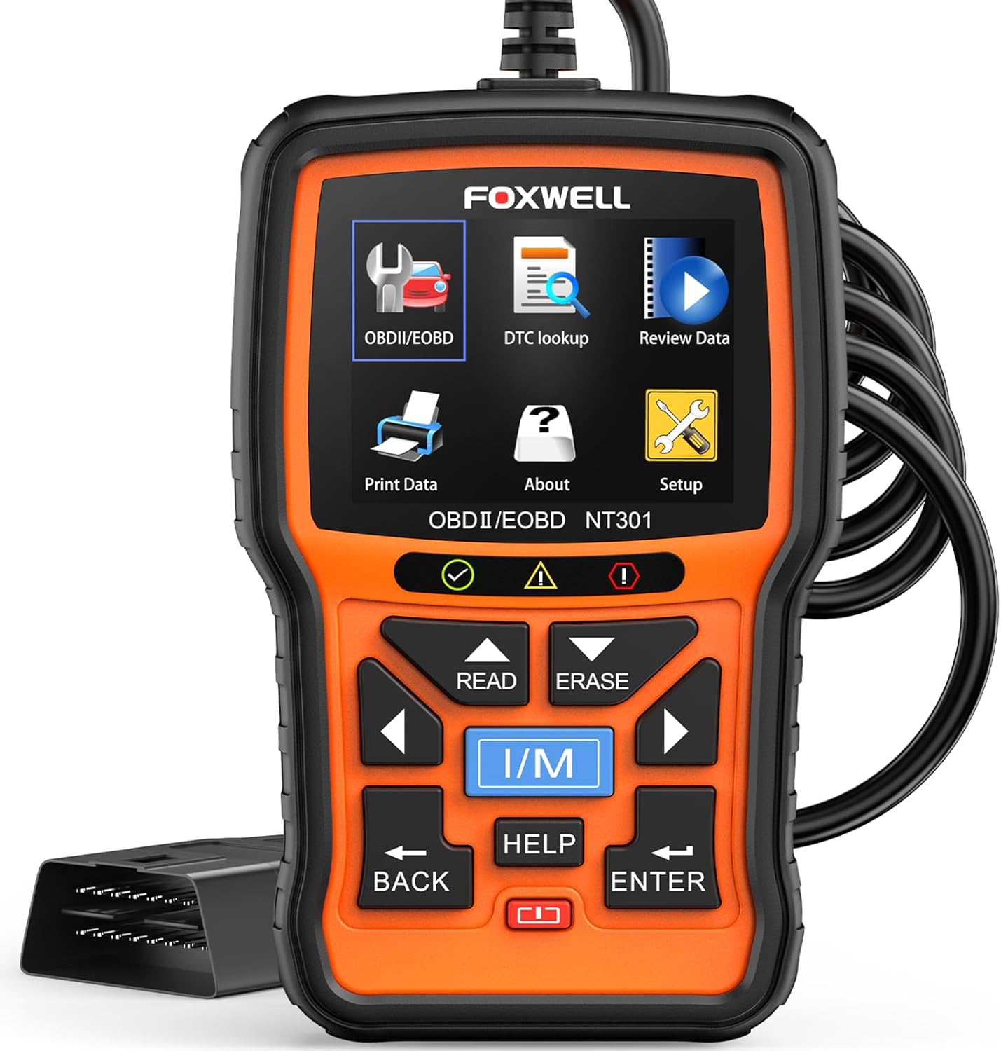 FOXWELL NT301 OBD2 Scanner Live Data Professional Mechanic OBDII Diagnostic Code Reader Tool for Check Engine Light