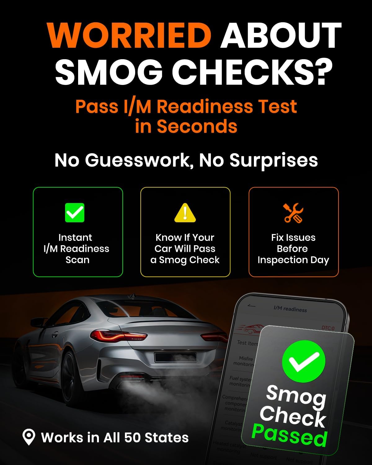 ANCEL BD310 Bluetooth OBD2 Scanner & Advanced Battery Test, Engine Code Reader with Trip Analysis, Performance Test, Wireless Diagnostic Tool for Android & iPhone - Works for All 1996+ Vehicles