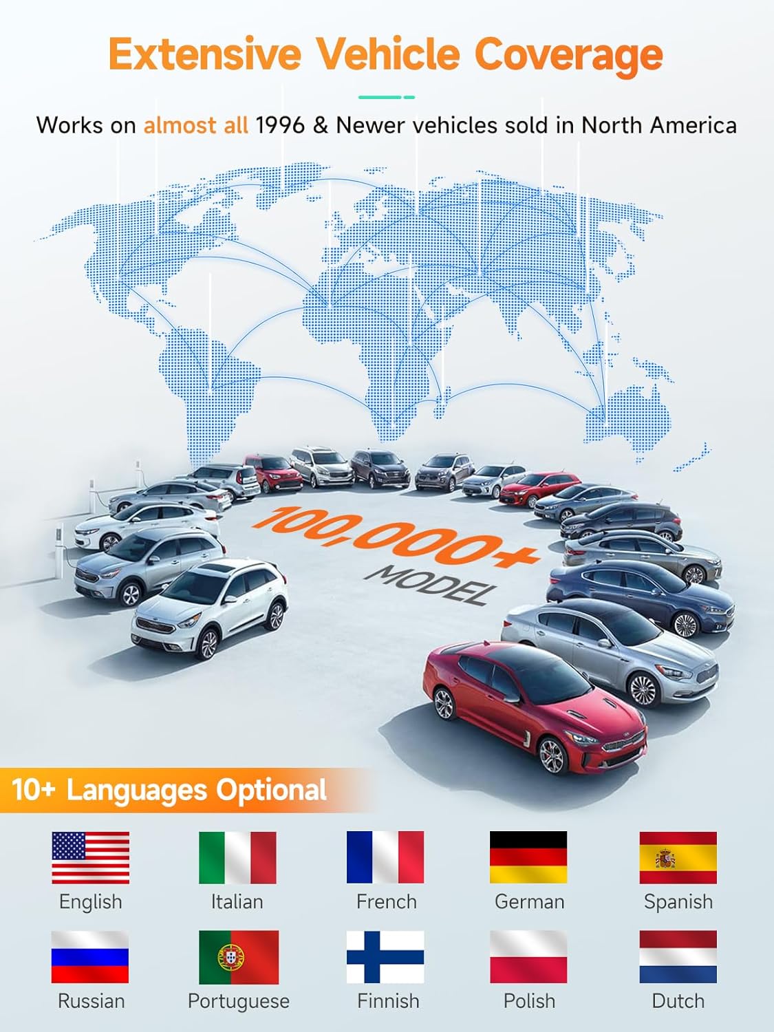 ANCEL AD410 Enhanced OBD2 Scanner Live Data Car Code Reader Clear Fault Codes Instantly, Automotive OBD 2 Fault Diagnostic Scan Tool for All OBDII Vehicles 1996+, Black/Yellow