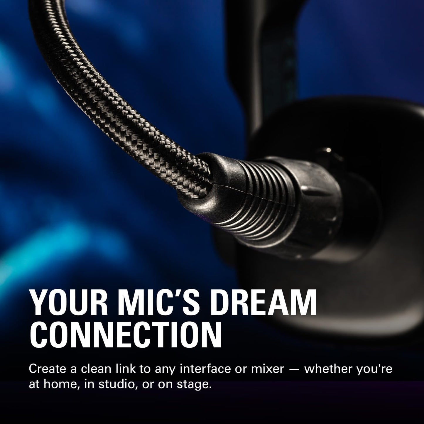 Elgato XLR Microphone Cable – Shielded Microphone Cable for Studio Recording and Live Production, Gold-Plated Pins, Male to Female, for Mic and Balanced Analog Line Levels, 10ft/3m 20CAL9901