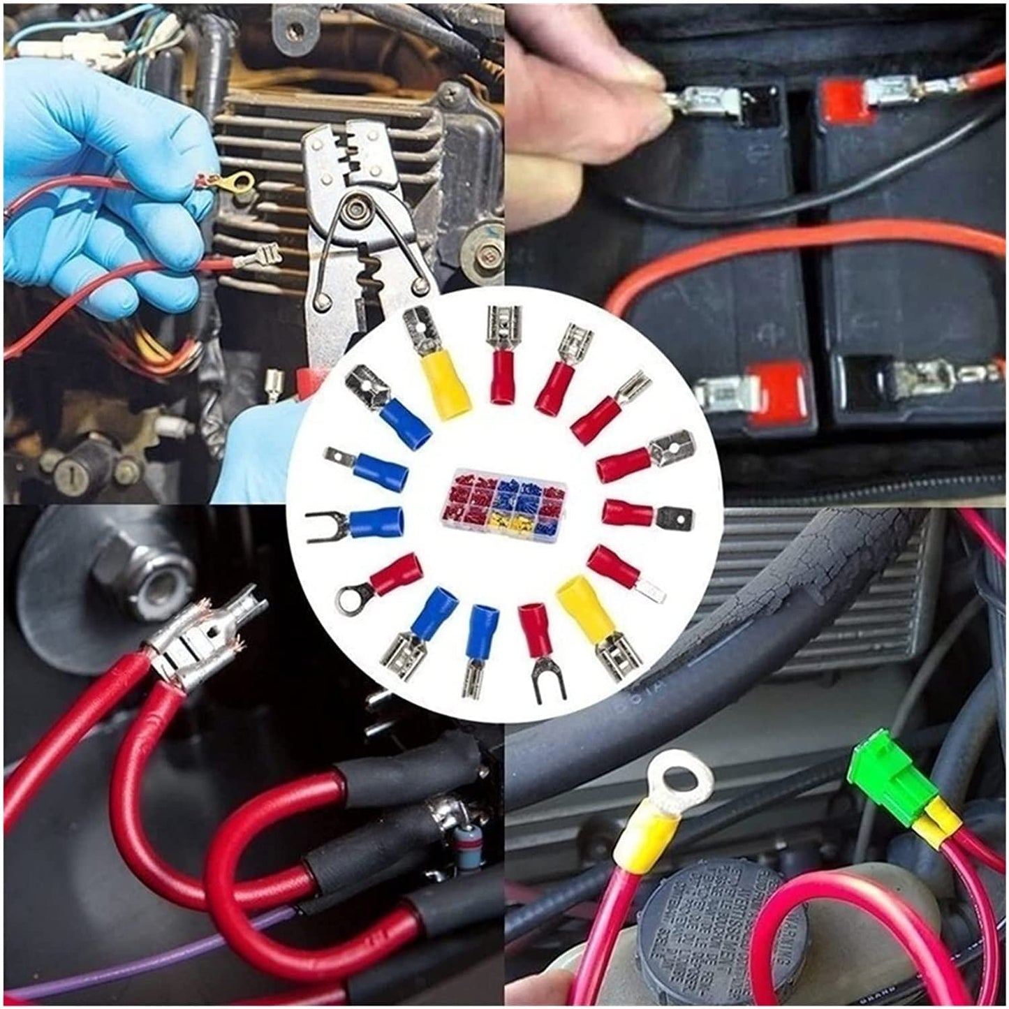 720PCS Crimp Connectors Male and Female Assorted Insulated Crimp Terminals Electrical Connectors Electrical Terminals Ring Fork Wire Connectors
