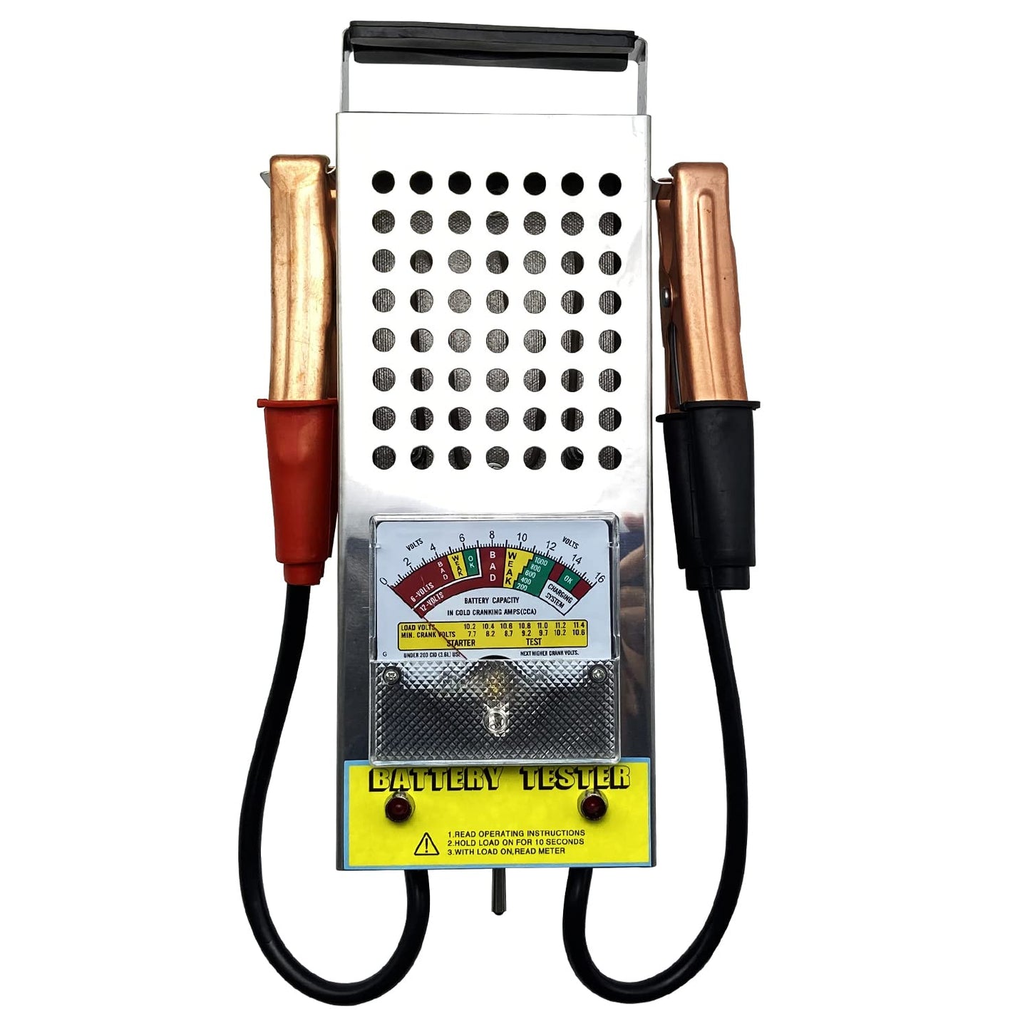 Battery Load Tester, Car Battery Load Tester 6V 12V with Voltmeter LED Indicator and Alligator Clips for Batteries Car, RVs, Motorcycles, ATV, Boats
