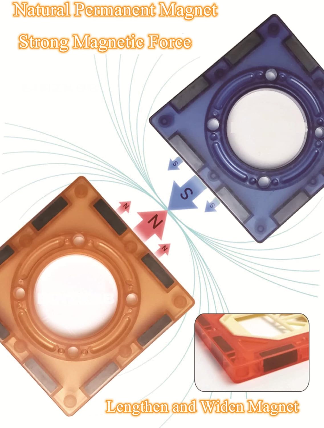 Light Magnetic Tiles Building Blocks for Kids,3D Clear Educational STEM Building Toys,Magnetic Marble Run Blocks Toys for Kids Ages 3 4 5 6 7 8 10+Year Old Boys Girls Creative Gift(110 PCS)