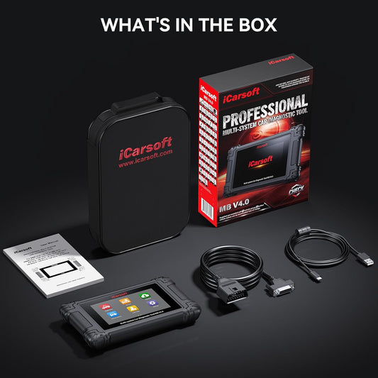 iCarsoft MB V4.0 Bidirectional Diagnostic Tool for Mercedes-Benz/Sprinter/Smart and 2 Extra Brands 38 Resets+26 Extra Service, 10 OBD2 Modes, Full System Scanner Battery Test/4-in-1 Live Data/Auto VIN