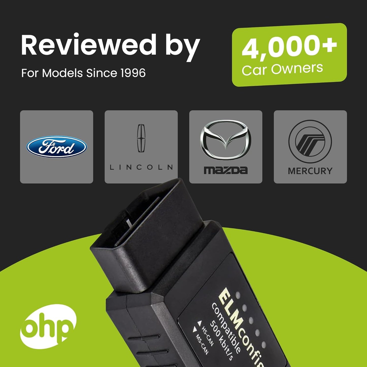 OHP ELMconfig FORS-CAN ELM327-based OBD2 to USB Programming Cable