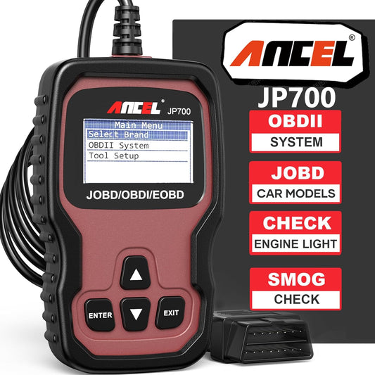 ANCEL JP700 JOBD OBD2 Japanese Car Scanner, JDM Automotive Code Reader Check Engine Light OBDII Diagnostic Scan Tool Fits for Toyota Nissan Honda Mazda Subaru Vehicle Diagnosis