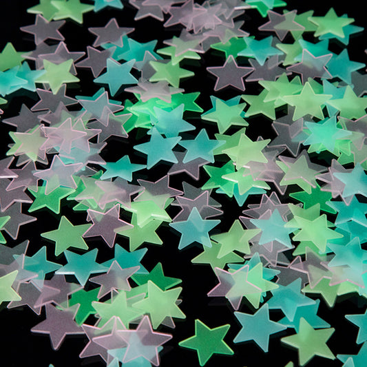 3Pcs 3d Three-dimensional Wall Stickers Decoration Starry Sky 3cm/100pcs Luminous Stars Stickers Three-dimensional Wall Stickers Fluorescent Stars Stickers