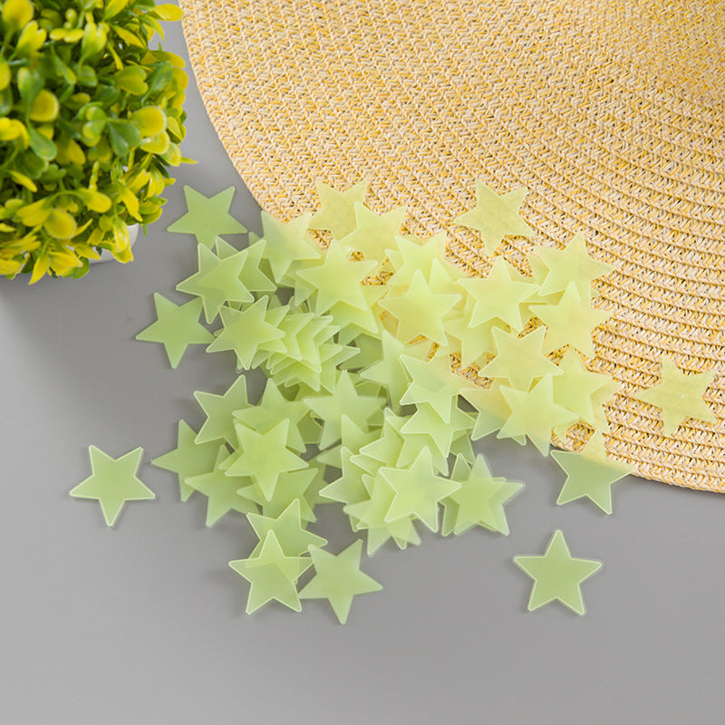 3Pcs 3d Three-dimensional Wall Stickers Decoration Starry Sky 3cm/100pcs Luminous Stars Stickers Three-dimensional Wall Stickers Fluorescent Stars Stickers