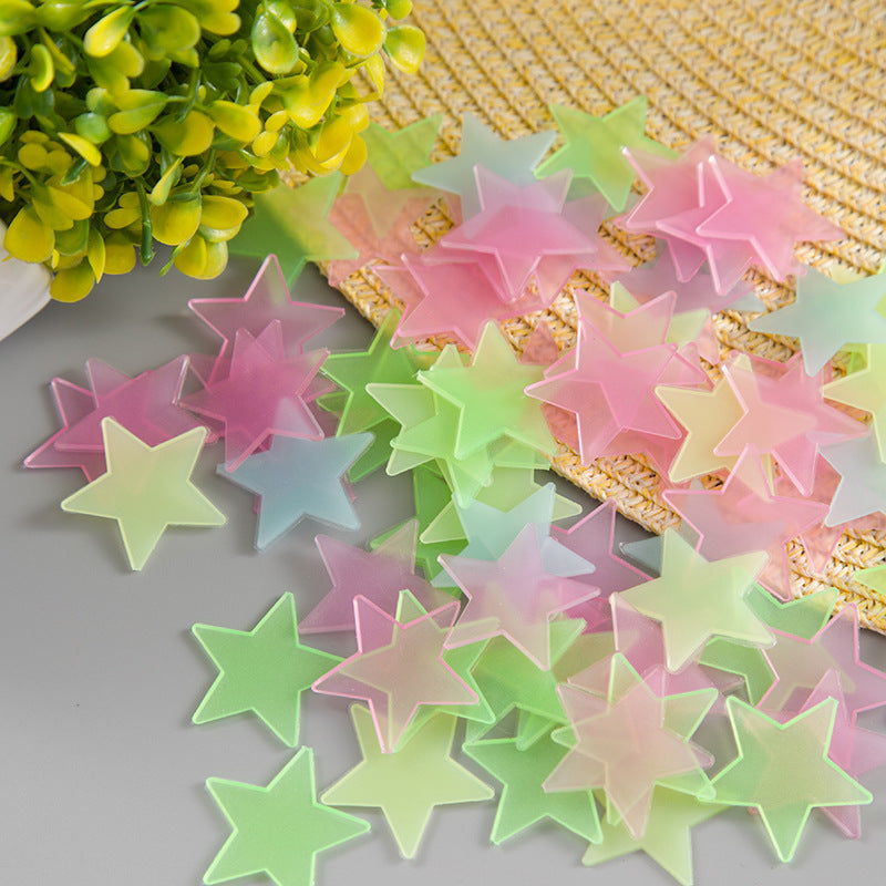 3Pcs 3d Three-dimensional Wall Stickers Decoration Starry Sky 3cm/100pcs Luminous Stars Stickers Three-dimensional Wall Stickers Fluorescent Stars Stickers