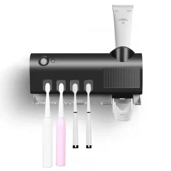 Smart UV Toothbrush Disinfection Rack Punch-free Rack Wall-mounted Toothpaste Squeezer Automatic Induction Toothbrush Holder