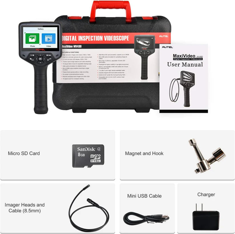 Autel MaxiVideo MV480 inspection camera, 360° rotation