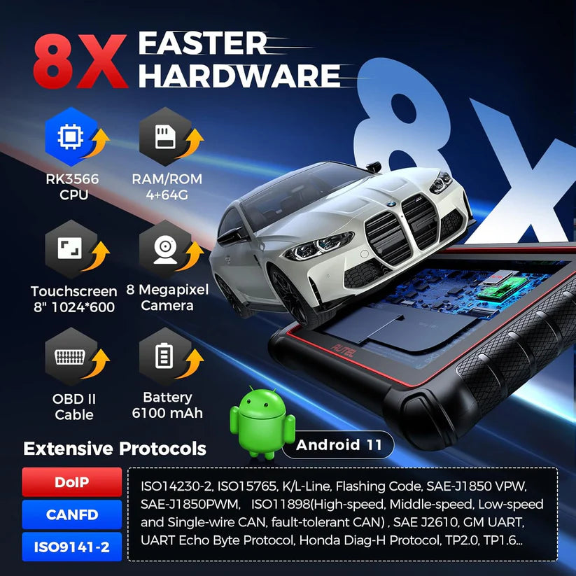 Autel MaxiCOM MK900, 3K+ Active Tests, 40+ Service, CAN-FD & DOIP, All System, FCA