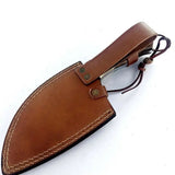 Custom Handmade Kitchen Cleaver Meat Knife Set High Carbon Steel with VG10 Blade Leather Sheath Butcher Knife (Nakiri Knife-63)
