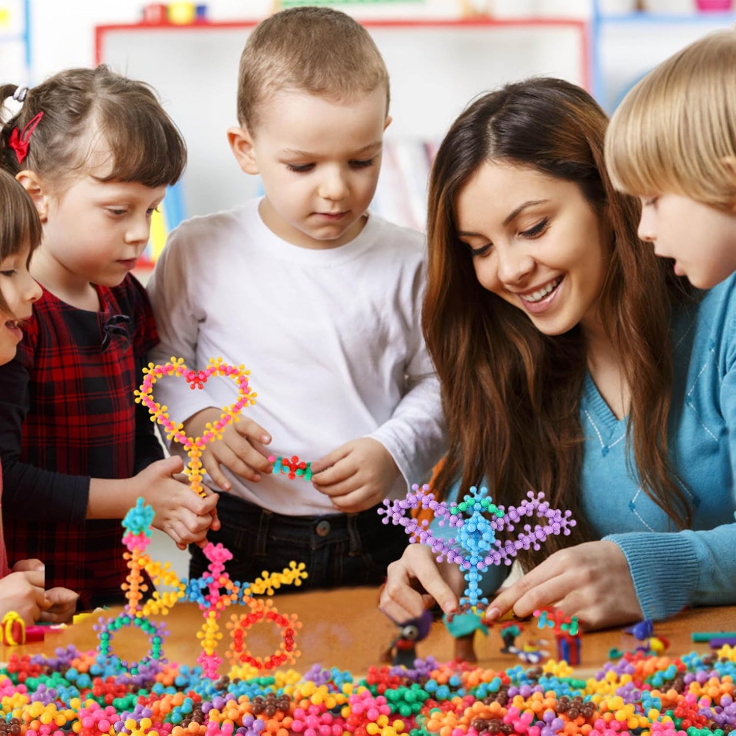 TOMYOU 200 Piece Building Blocks Kids STEM Educational Building Toys Discs Sets Interlocking Solid Plastic for Preschool Kids Aged 3+, Safe Material