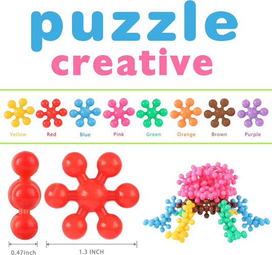 TOMYOU 200 Piece Building Blocks Kids STEM Educational Building Toys Discs Sets Interlocking Solid Plastic for Preschool Kids Aged 3+, Safe Material