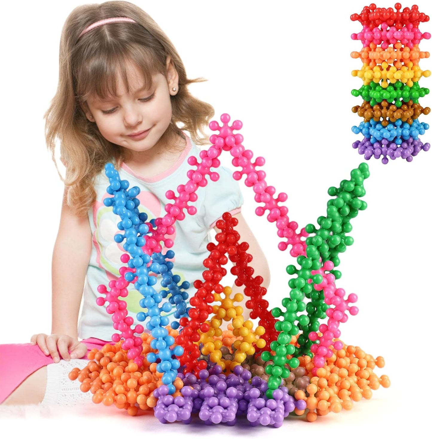 TOMYOU 200 Piece Building Blocks Kids STEM Educational Building Toys Discs Sets Interlocking Solid Plastic for Preschool Kids Aged 3+, Safe Material