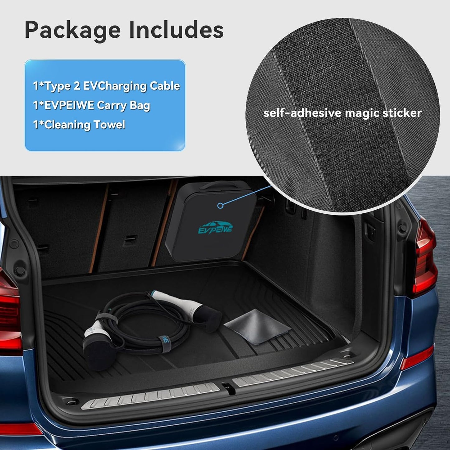 5M 22kW 32A Type 2 to Type 2 EV Charging Cable | 480V | 3 Phase | IP55 | RCM Certified | Compatible with All IEC 62196-2 EVs & PHEVs