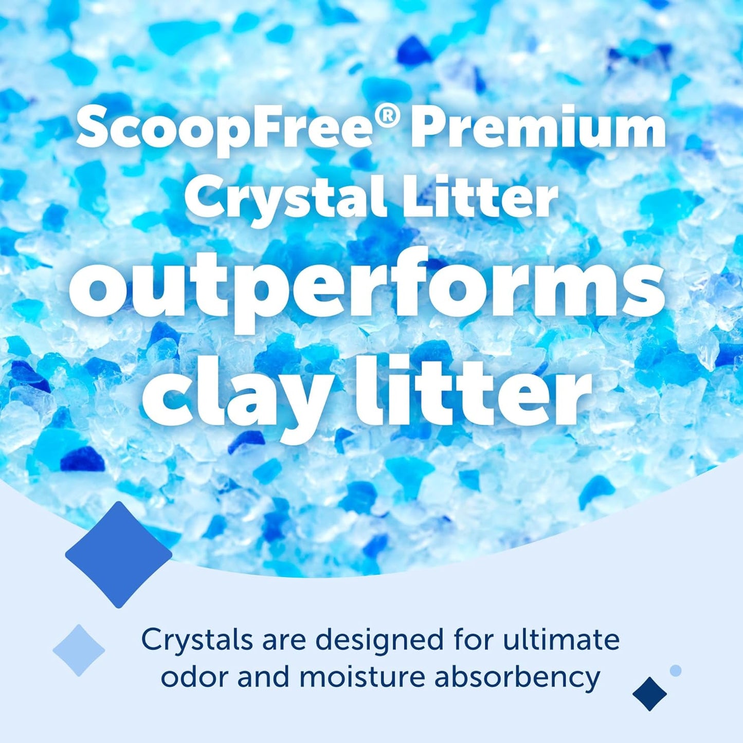PetSafe ScoopFree Premium Fresh Scent Crystal Litter, Superior Odour Control, Absorbs 5X Better, Low Tracking for Less Mess, Lasts up to 2 Months, Lightly Scented (3.6 kg Bag)