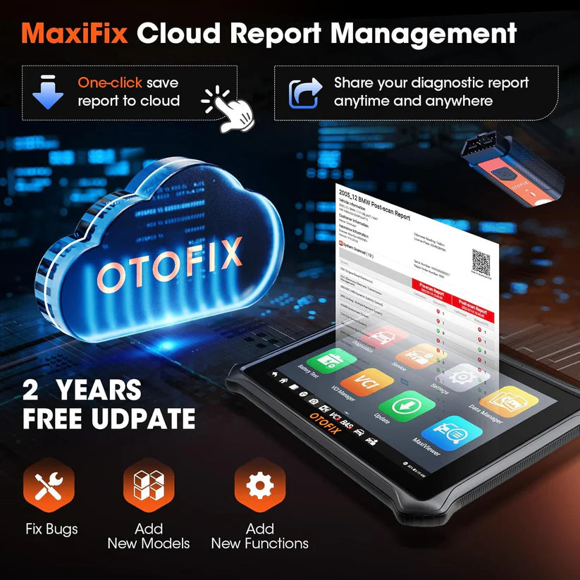 OTOFIX D1 Lite Bidirectional Scan Tool, 2 years free update, 38+ services, All system diagnostics