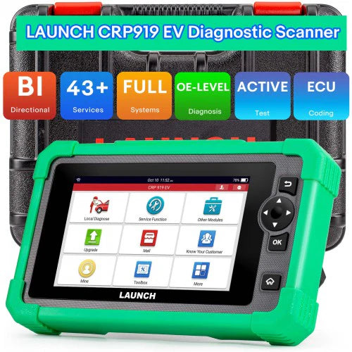 LAUNCH X431 CRP919 EV Diagnostic Scanner for Electric Vehicles Support for New Energy Vehicles CAN FD, DoIP, Action Test