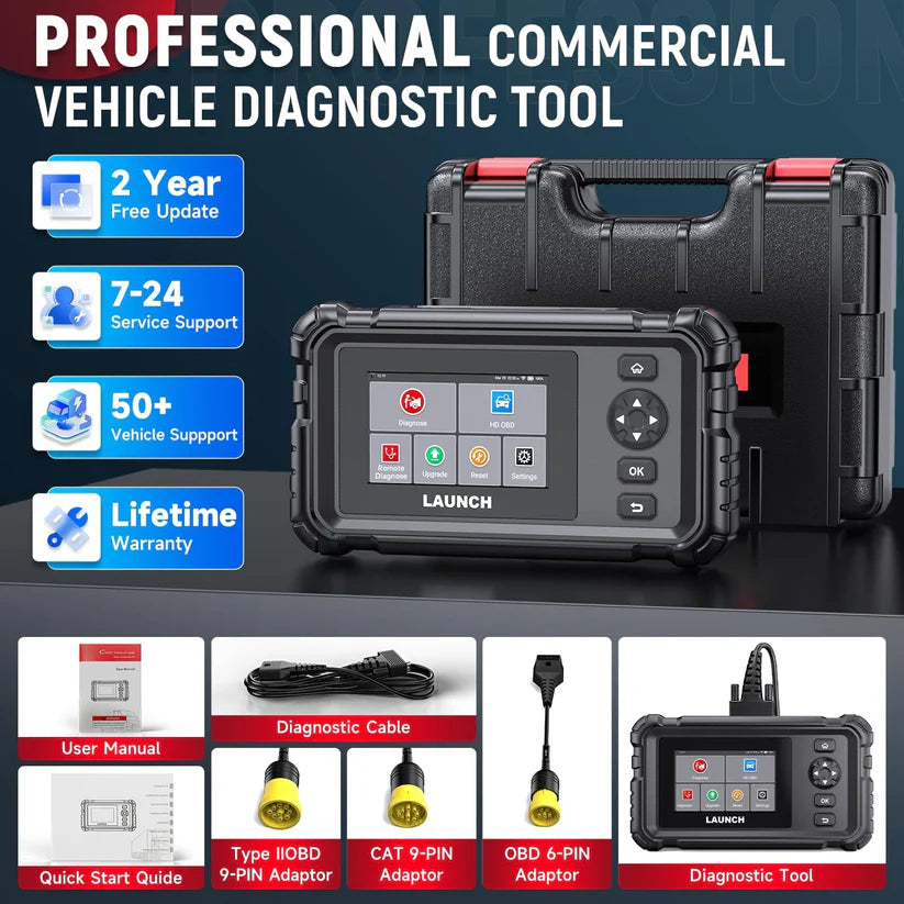 LAUNCH CRP129 HD Heavy Duty Truck Scanner, DPF Regen, Full System Diesel Diagnostic Scan Tool