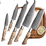 High Quality Custom Handmade Damascus Chef Knife Damascus Steel Chef and Kitchen Knife Set with Protected Cover (Chef Knife-23)