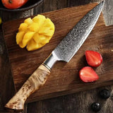 High Quality Custom Handmade Damascus Chef Knife Damascus Steel Chef and Kitchen Knife Set with Protected Cover (Chef Knife-23)