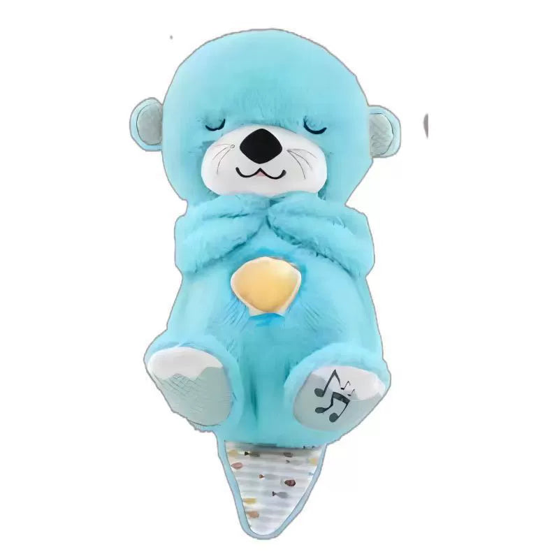 Breathing Luminous Otter Bear Plush Toy Soothing Baby Sleep Doll Cute Girl Gift Doll