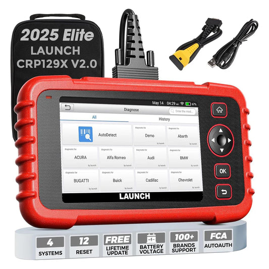 LAUNCH CRP129X V2.0, 12 Reset Services, Scan Tool for ABS, SRS, AT, Engine, FCA AutoAuth