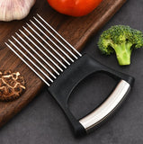 304 Stainless Steel Onion Needle Slicer Onion Insert Kitchen Tool Onion Fork Holder Meat Tenderizer Pine Needle