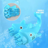 Children Cartoon Dolphin Bubble Gun Electric Bubble Blowing Machine Soapy Water Bubble Machine Outdoor Children's Toy Gift