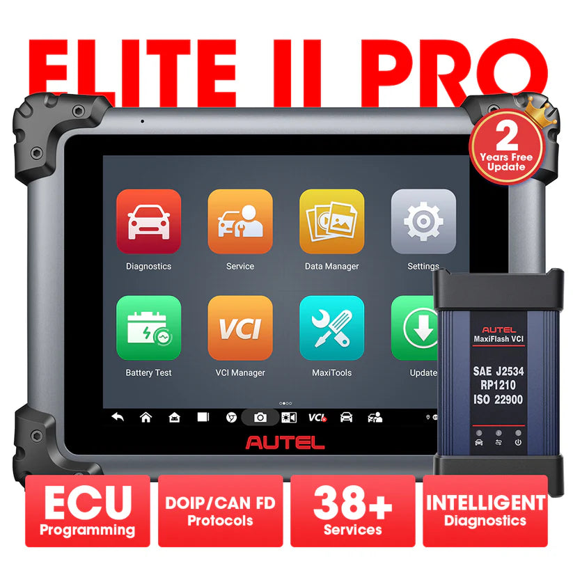 Autel Maxisys Elite II Pro, 2-year update, J2534 programming and coding, 40+ Hot Services