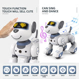 Funny RC Robot Electronic Dog Stunt Dog Voice Command Programmable Touch-sense Music Song Robot Dog for Children's Toys