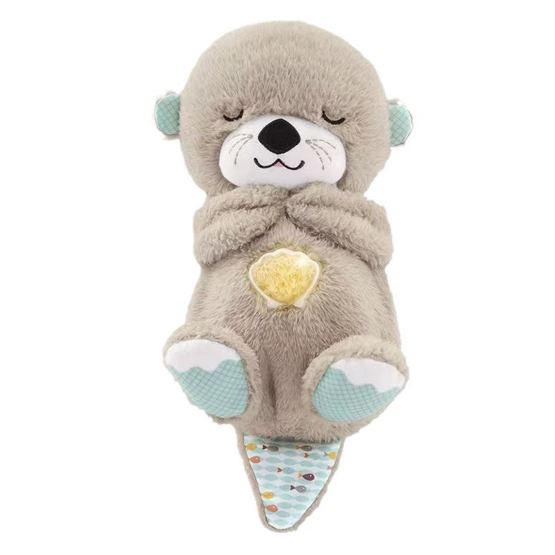 Breathing Luminous Otter Bear Plush Toy Soothing Baby Sleep Doll Cute Girl Gift Doll