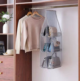 Bag Storage Hanging Bag Hanging Double Side Transparent Six Layer Storage Bag Bedroom Closet Storage Bag Dust Bag