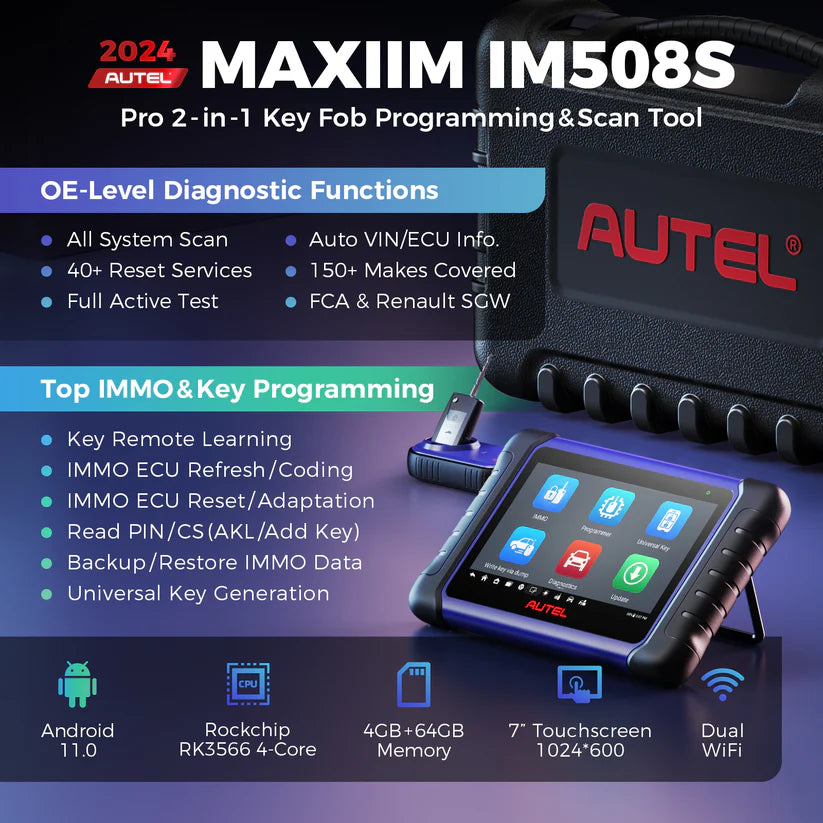 Autel MaxiIM IM608 II key programmer and car diagnostic tool with PB112, GBOX3, IMKPA, XP400PRO, J2534
