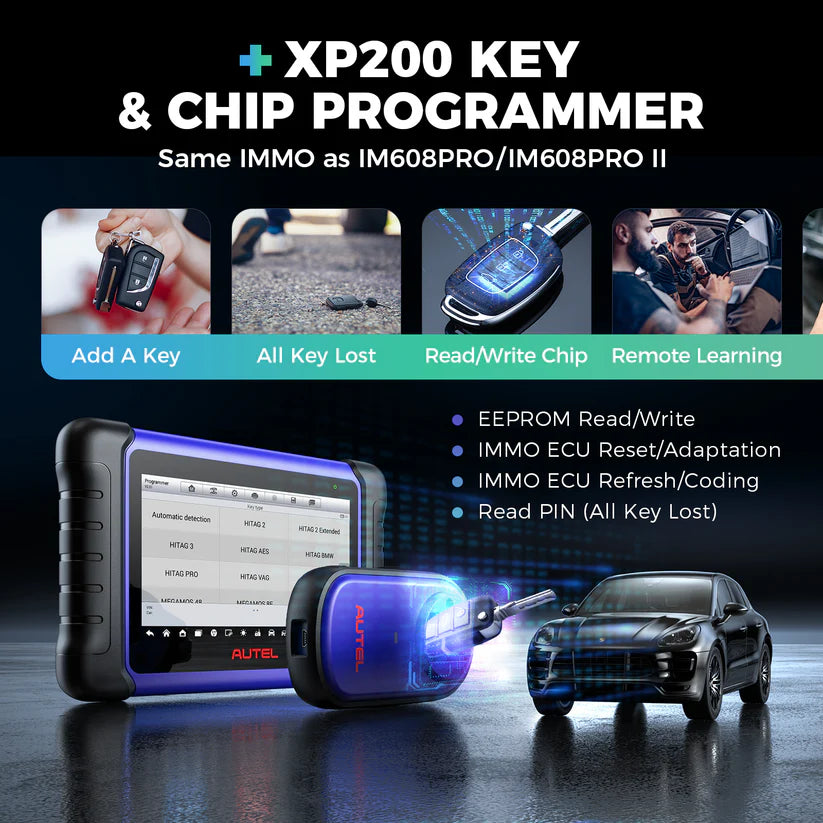 Autel MaxiIM IM608 II key programmer and car diagnostic tool with PB112, GBOX3, IMKPA, XP400PRO, J2534
