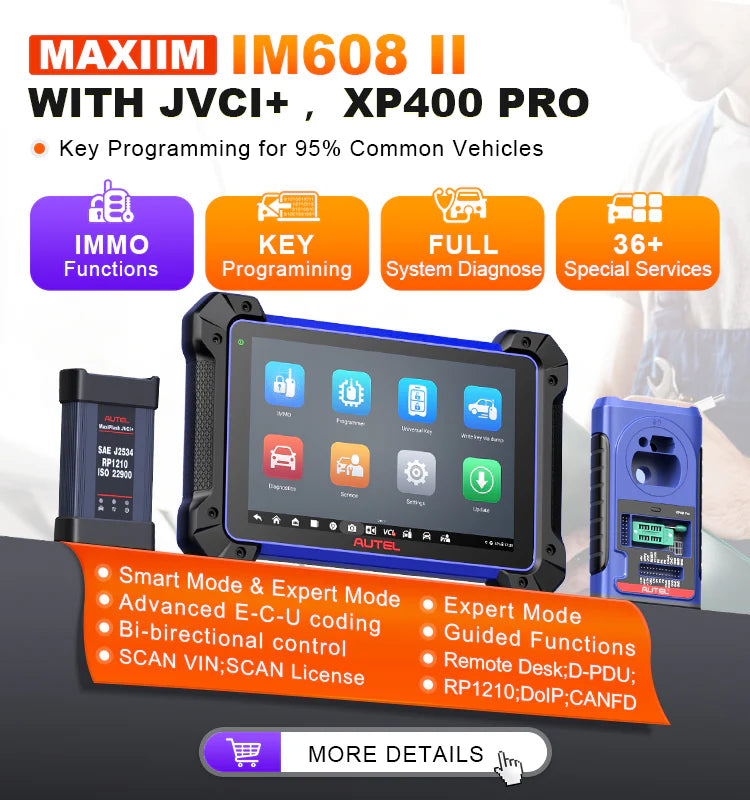 Autel MaxiIM IM608 II key programmer and car diagnostic tool with PB112, GBOX3, IMKPA, XP400PRO, J2534