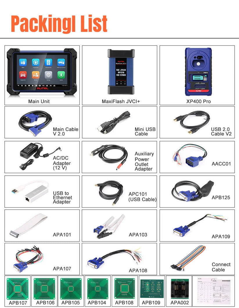 Autel MaxiIM IM608 II key programmer and car diagnostic tool with PB112, GBOX3, IMKPA, XP400PRO, J2534