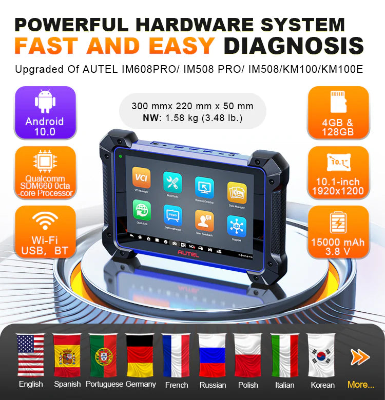 Autel MaxiIM IM608 II key programmer and car diagnostic tool with PB112, GBOX3, IMKPA, XP400PRO, J2534