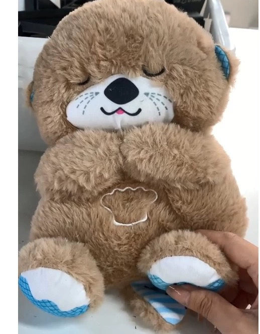 Breathing Luminous Otter Bear Plush Toy Soothing Baby Sleep Doll Cute Girl Gift Doll