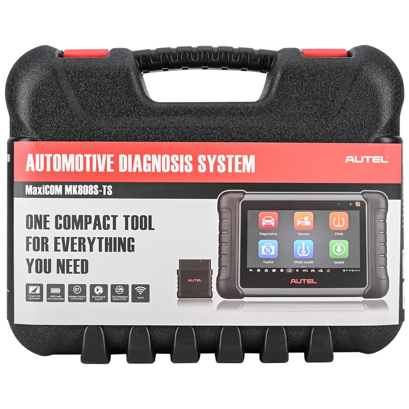 Autel MaxiCOM MK808S-TS OBD2 scanner with bidirectional testing, 28 services, 150 brands, TPMS programming