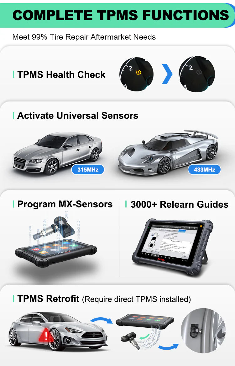 Autel MaxiCOM MK906 PRO-TS, Full TPMS & ECU Coding, Bidirectional Scan Tool, 3000+ Active Tests, 36+ Services